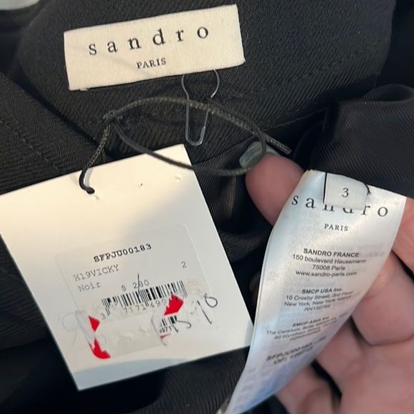 Sandro Vicky Embellished Wrap Mini Skirt 3/L NWT - Picture 5 of 7